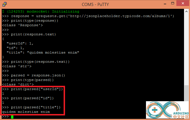 Figure 5 – Accessing the values of the JSON structure via Python dictionary..png